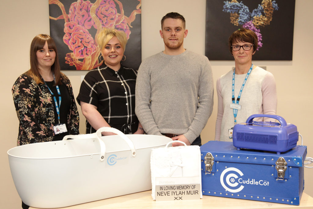 Cuddle Cot donation in memory of baby Neve Doncaster and Bassetlaw