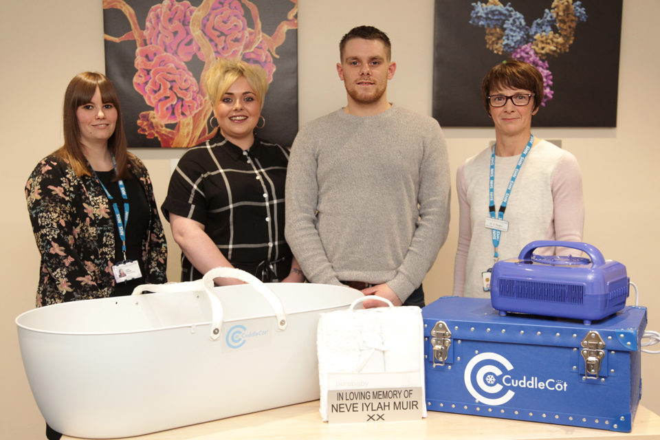 Cuddle Cot donation in memory of baby Neve Doncaster and Bassetlaw