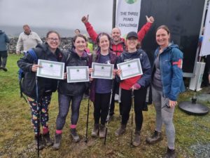 The Skin Integrity team after completing the Yorkshire Three Peaks