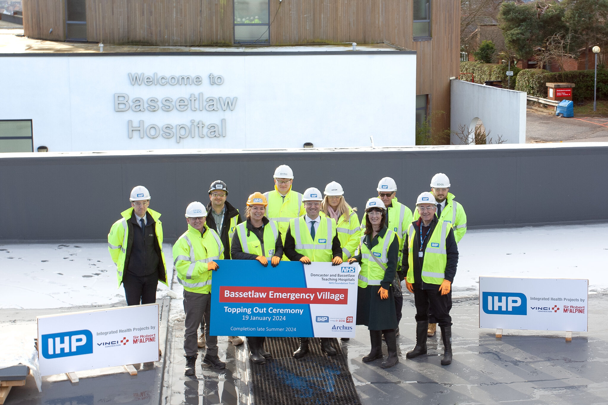 Topping out ceremony marks significant milestone and investment at Bassetlaw Hospital